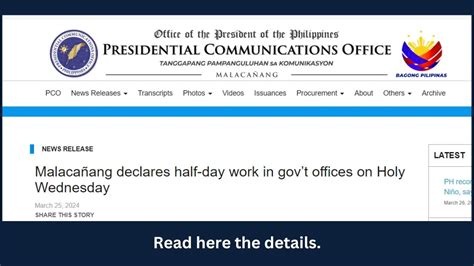 malacañang announcement today half-day|Malacañang declares half.